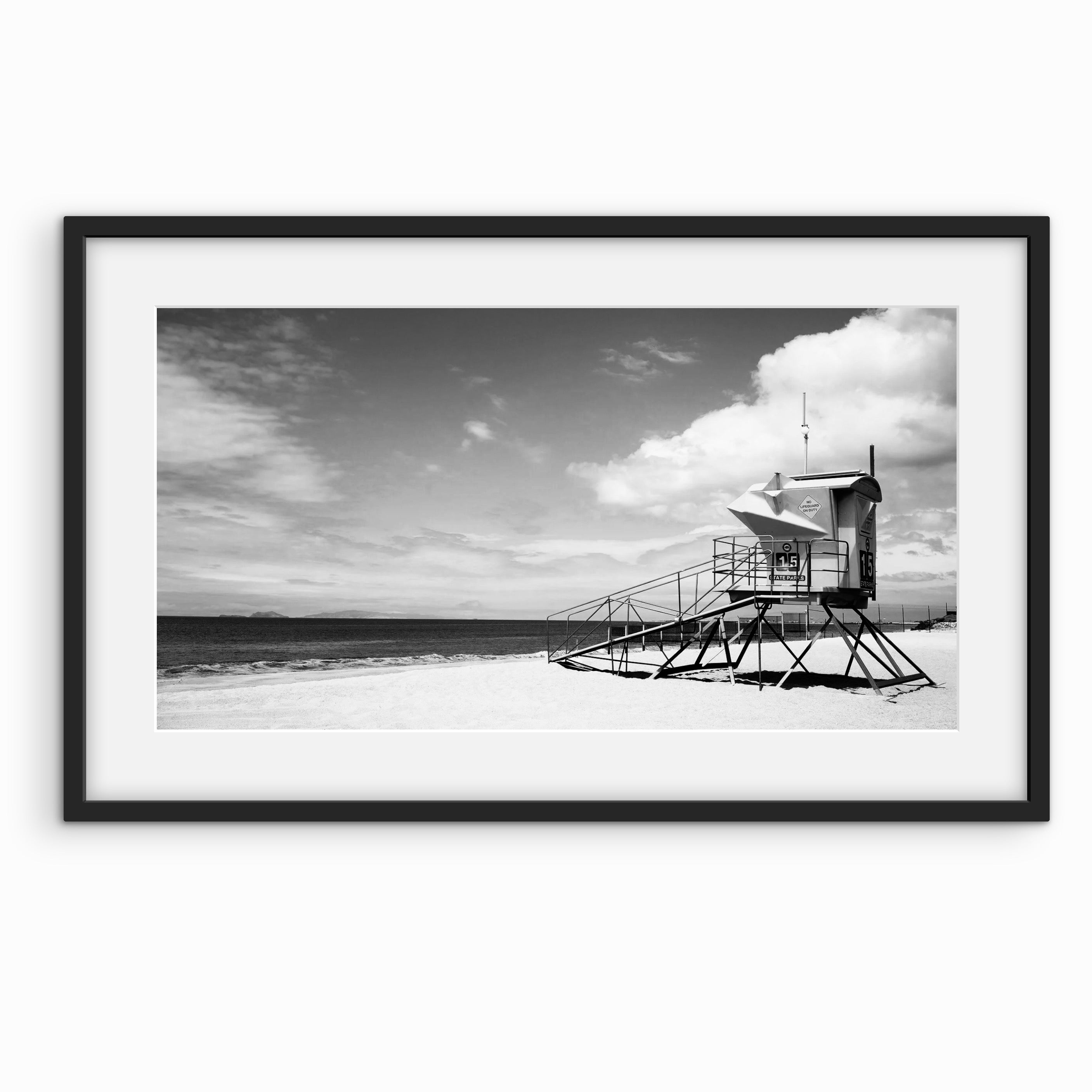 Lifeguard Tower, B&W
