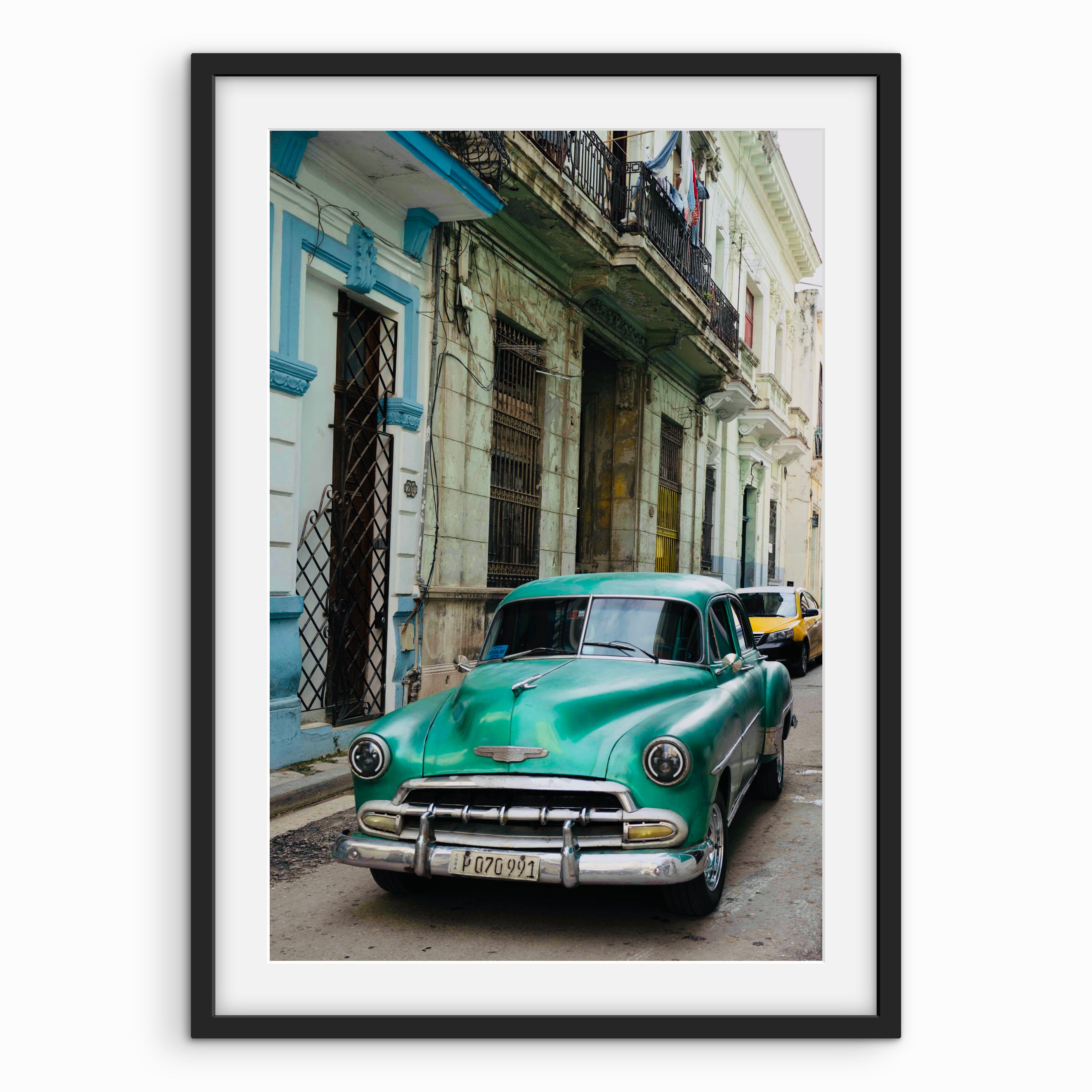 Vintage Green Cuba Car